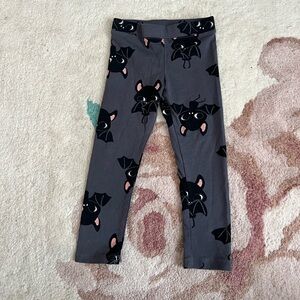 H&M Dark Gray Bat Print Kids Leggings